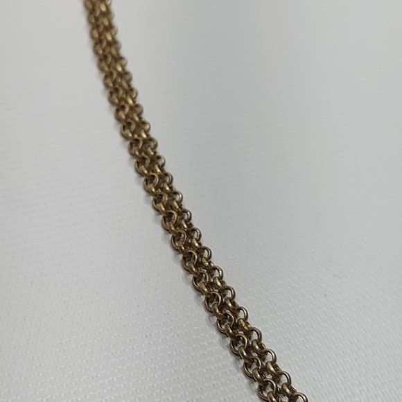 Lia Sophia Matte Gold Tone Charm Dangle Necklace - Picture 6 of 7